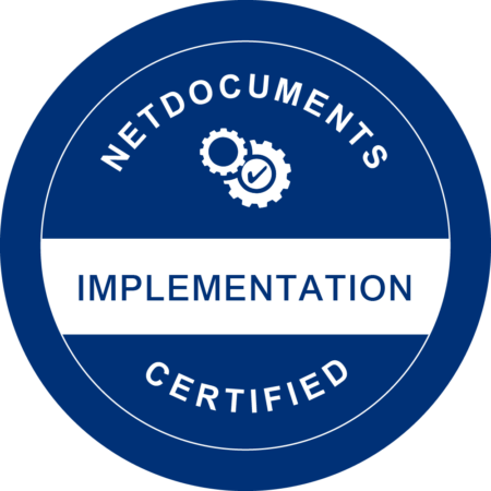 NetDocuments Implementation Certified badge